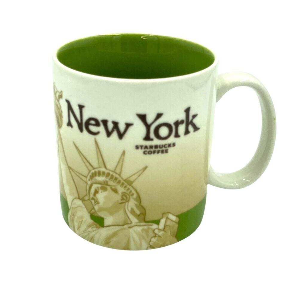 Starbucks New York Icon City Collector Series 16 oz Coffee Cup Mug Liberty NWOT